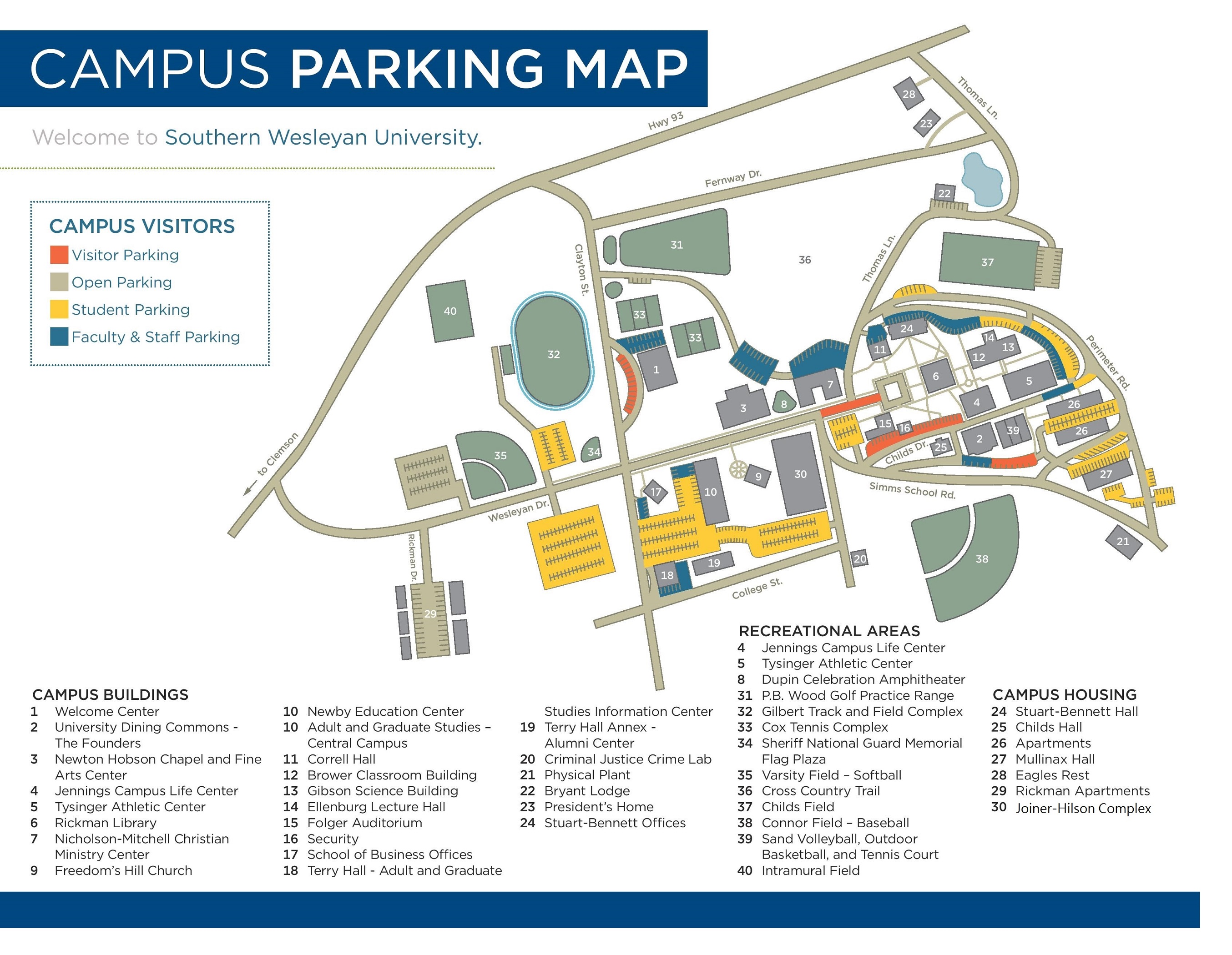 Clemson University Map Pdf